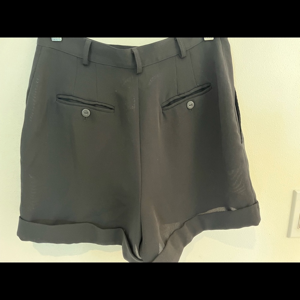 Vintage hot pants, black, light weight fabric. Purchased in New York at Barney’s